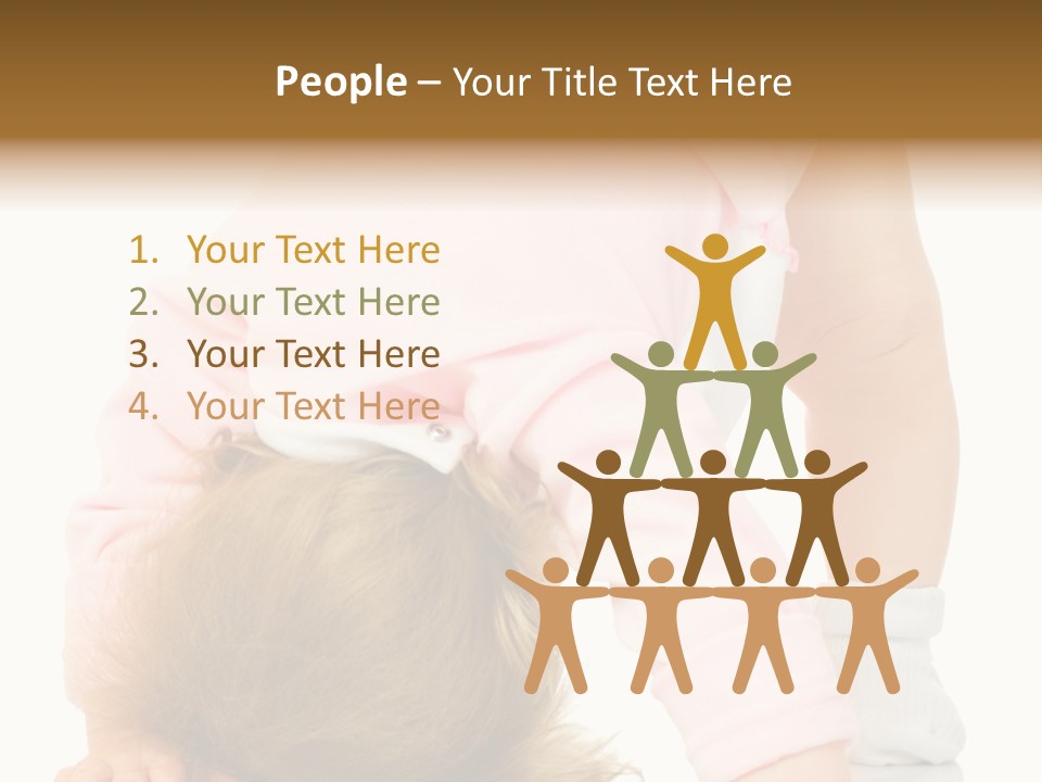 Playing Pink Caucasian PowerPoint Template