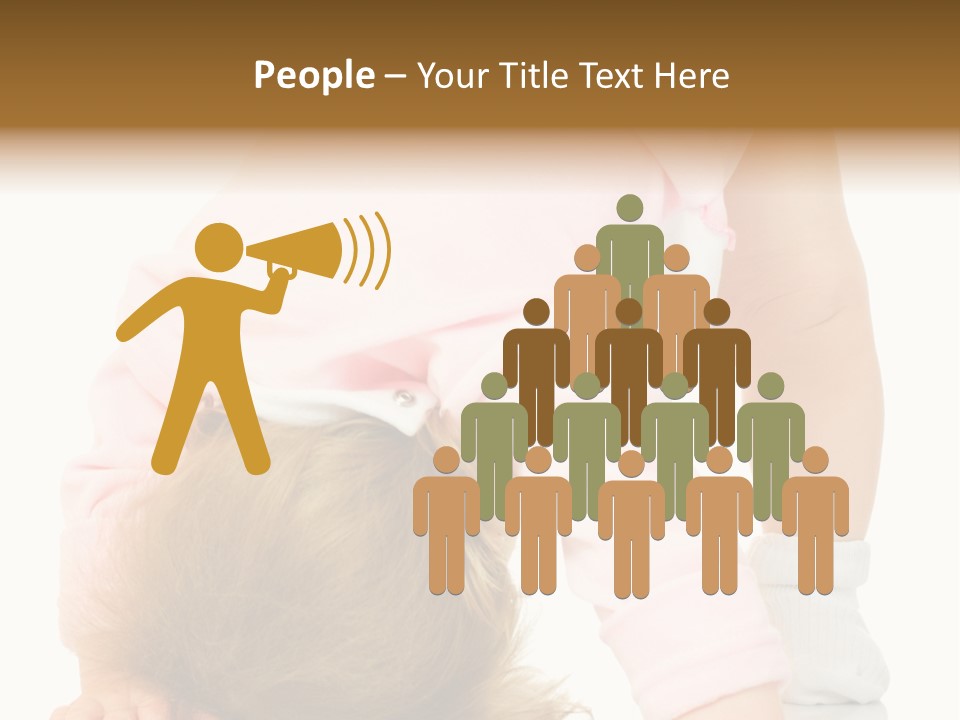 Playing Pink Caucasian PowerPoint Template