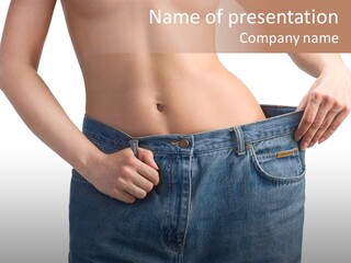 Health Jeans Waistline PowerPoint Template