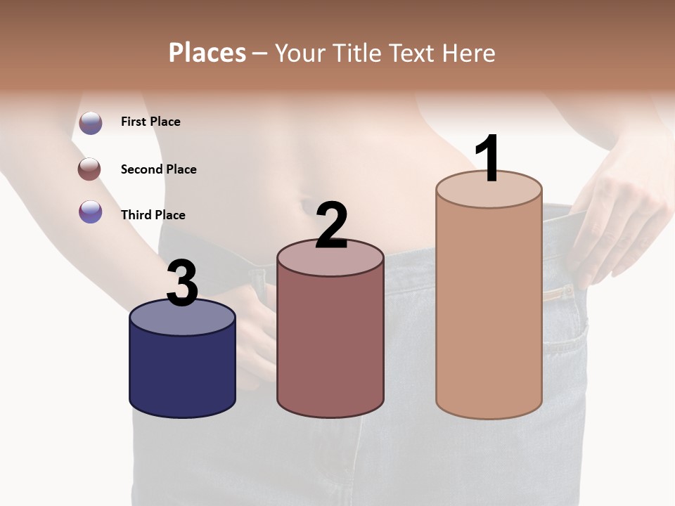 Health Jeans Waistline PowerPoint Template