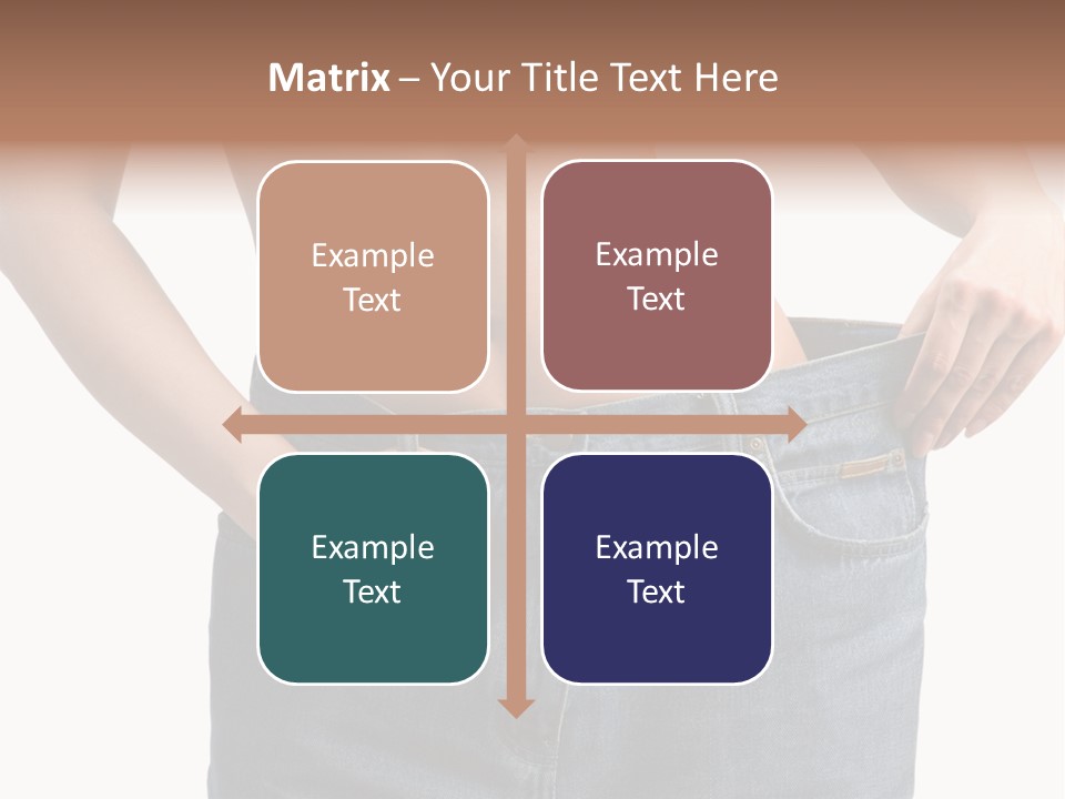 Health Jeans Waistline PowerPoint Template