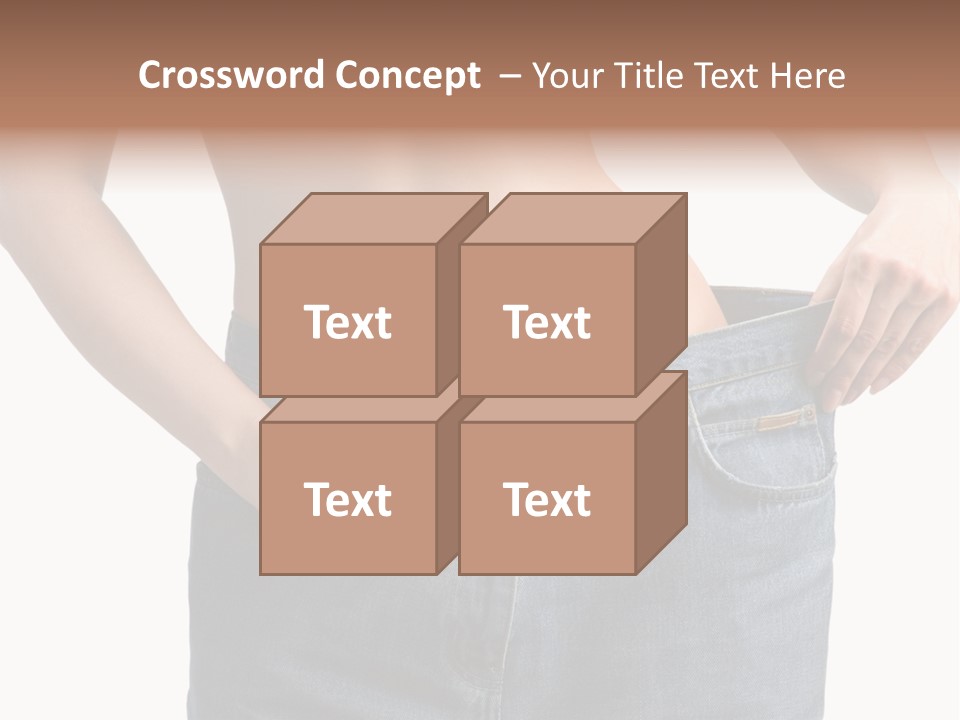 Health Jeans Waistline PowerPoint Template