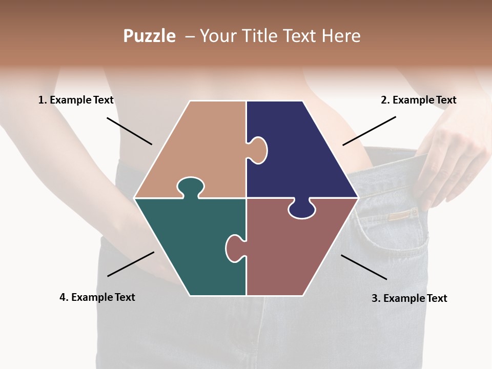 Health Jeans Waistline PowerPoint Template