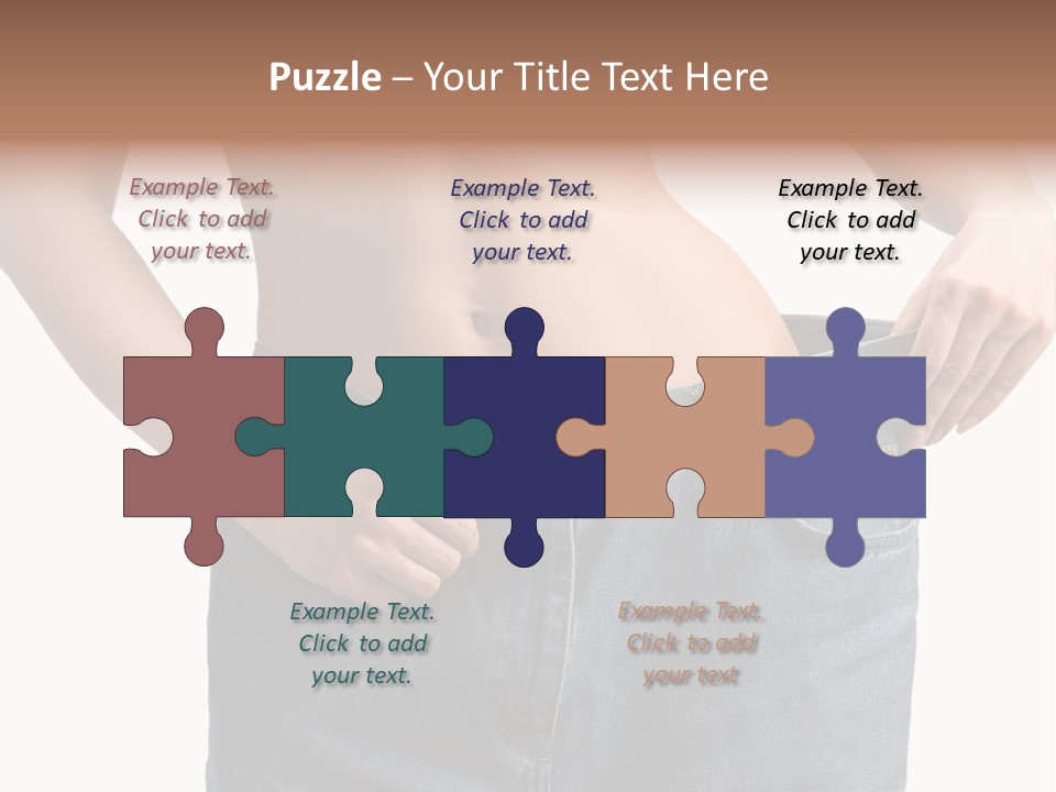 Health Jeans Waistline PowerPoint Template