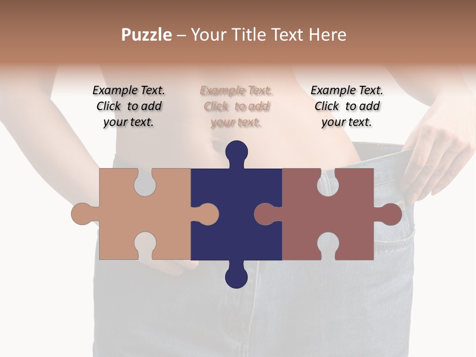 Health Jeans Waistline PowerPoint Template