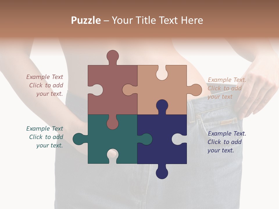 Health Jeans Waistline PowerPoint Template