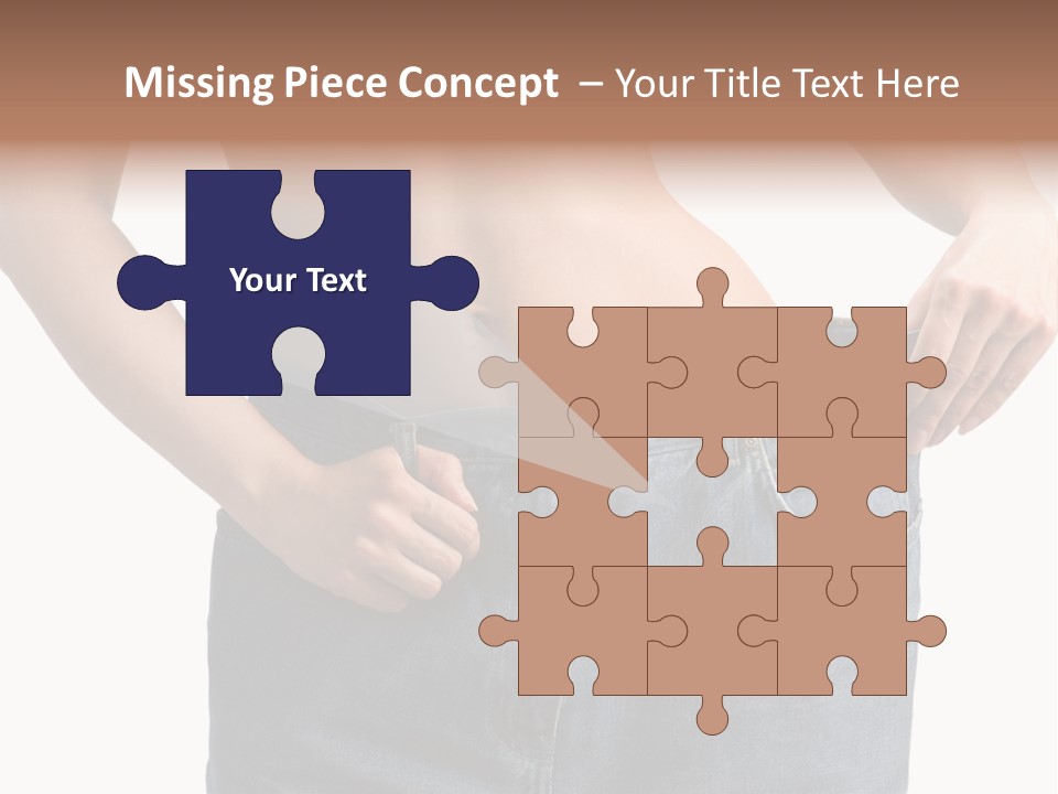 Health Jeans Waistline PowerPoint Template