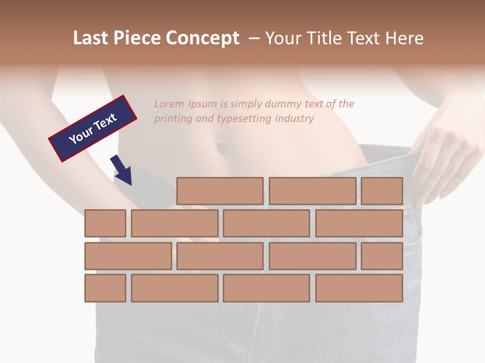 Health Jeans Waistline PowerPoint Template