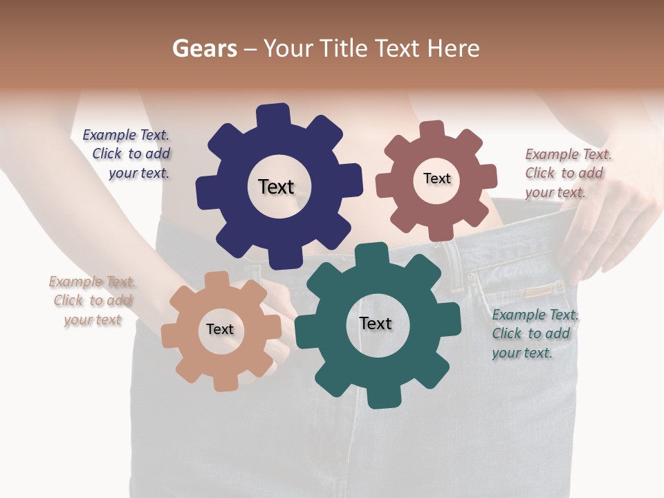 Health Jeans Waistline PowerPoint Template