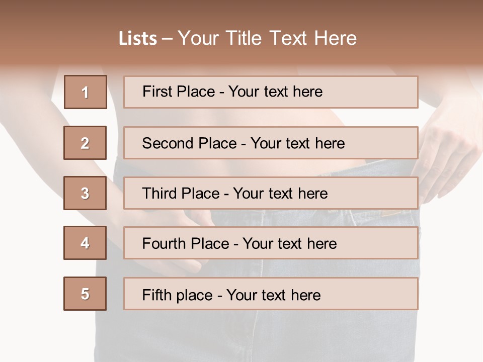 Health Jeans Waistline PowerPoint Template