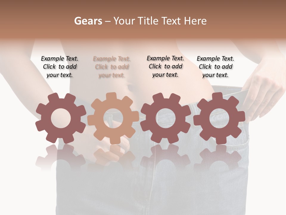 Health Jeans Waistline PowerPoint Template