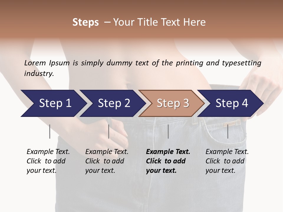 Health Jeans Waistline PowerPoint Template