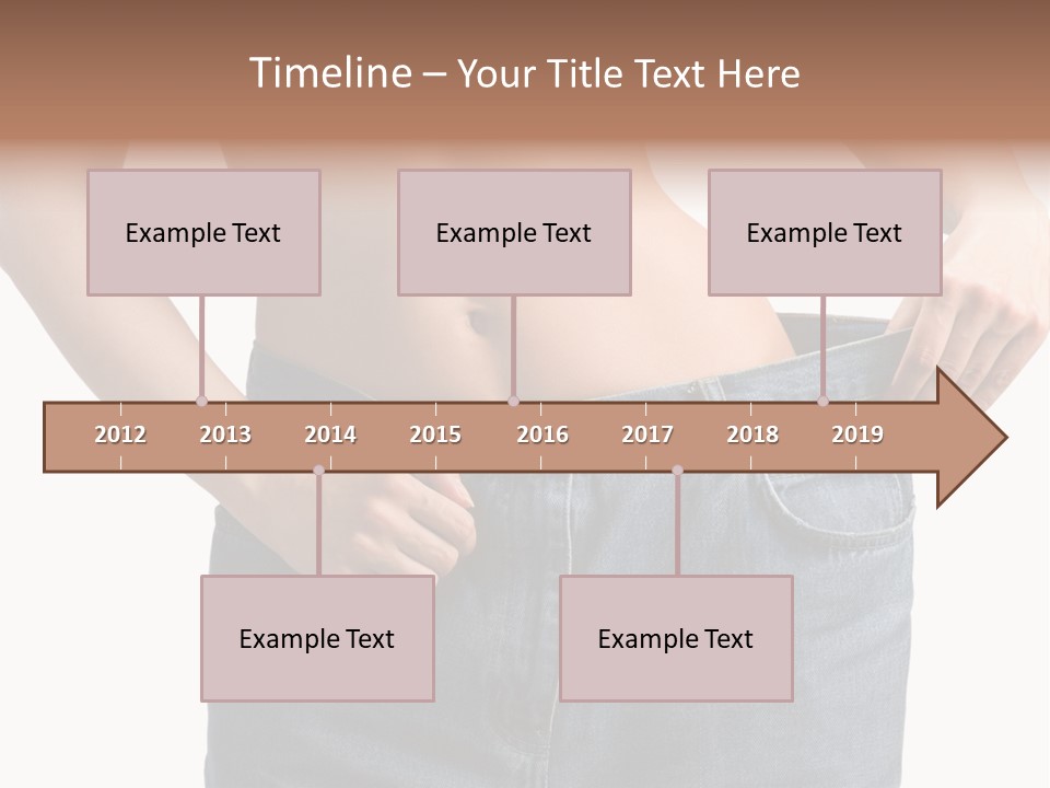 Health Jeans Waistline PowerPoint Template