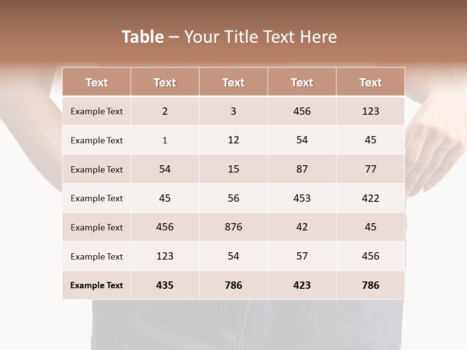 Health Jeans Waistline PowerPoint Template