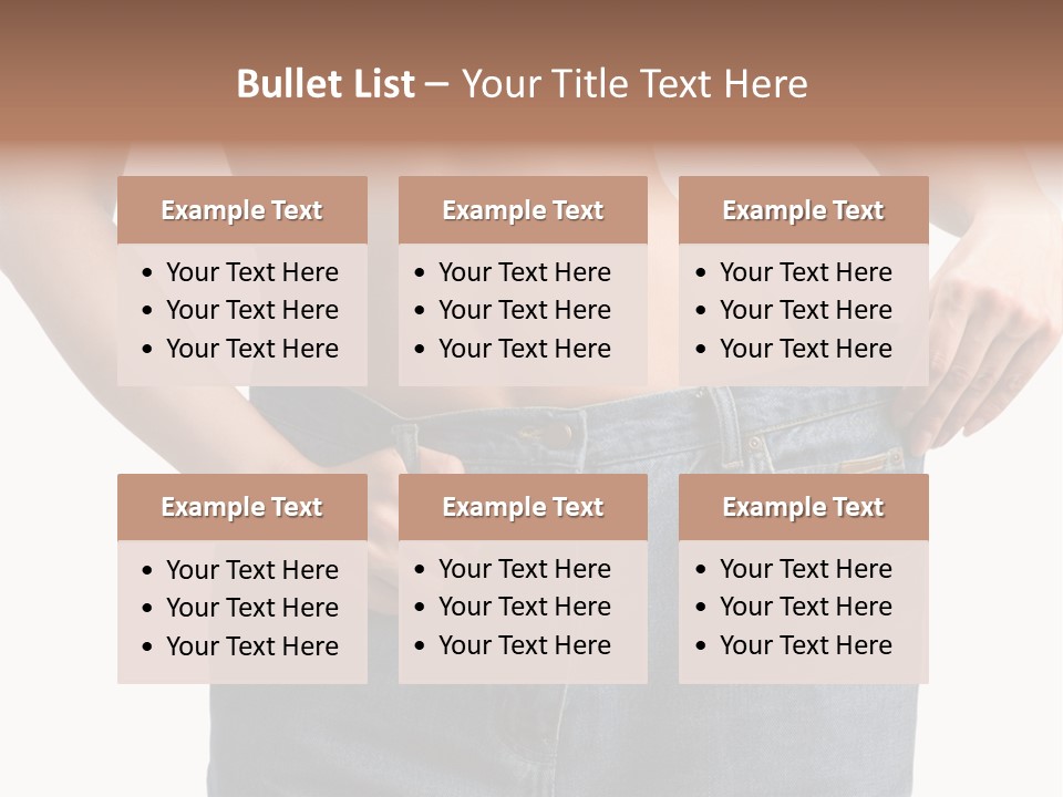 Health Jeans Waistline PowerPoint Template