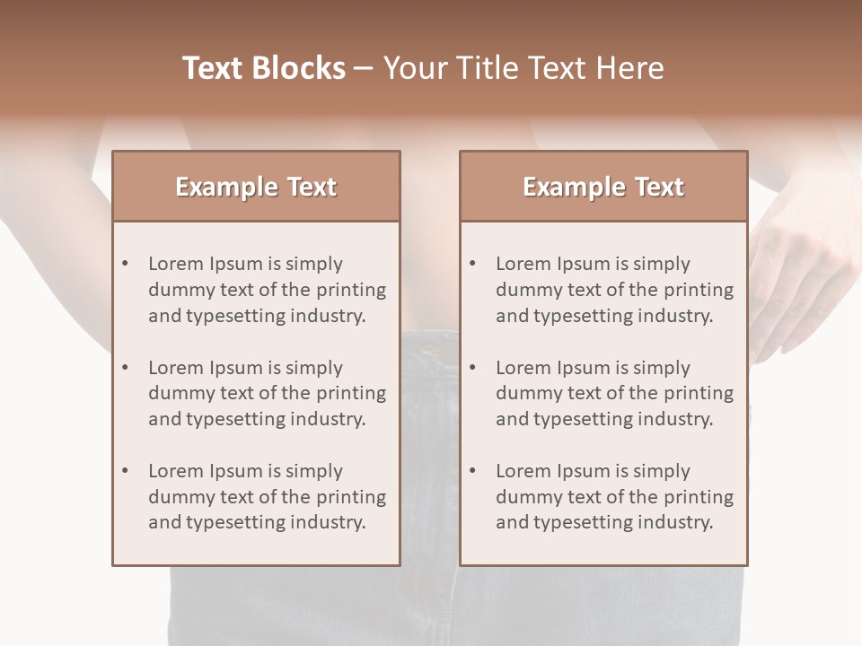 Health Jeans Waistline PowerPoint Template