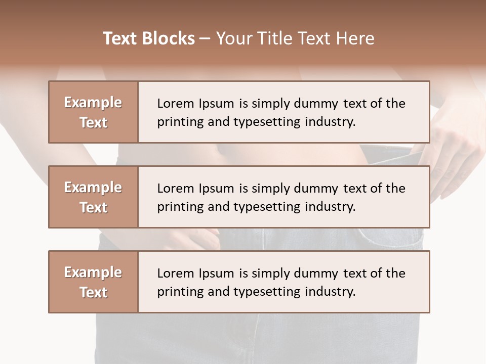 Health Jeans Waistline PowerPoint Template
