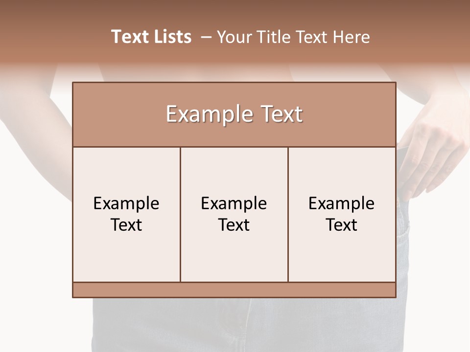 Health Jeans Waistline PowerPoint Template