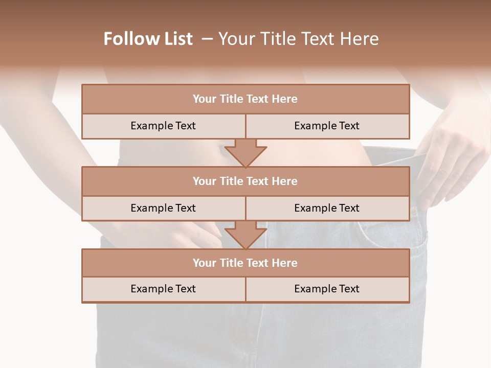 Health Jeans Waistline PowerPoint Template