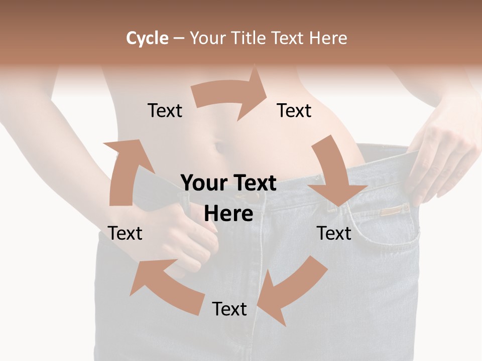 Health Jeans Waistline PowerPoint Template