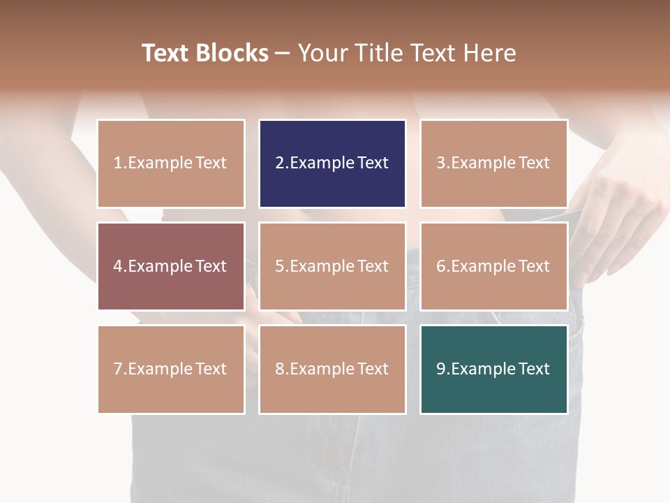 Health Jeans Waistline PowerPoint Template