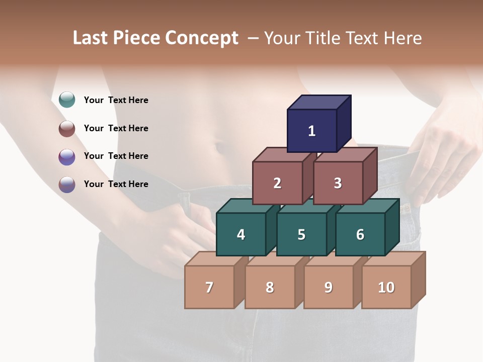 Health Jeans Waistline PowerPoint Template