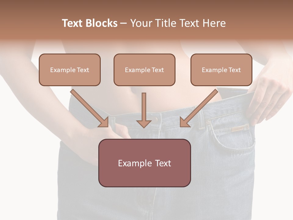 Health Jeans Waistline PowerPoint Template