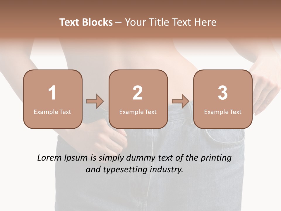 Health Jeans Waistline PowerPoint Template