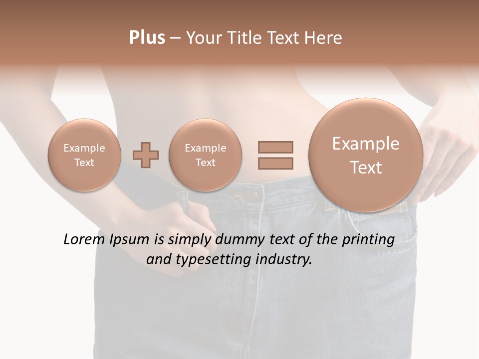 Health Jeans Waistline PowerPoint Template