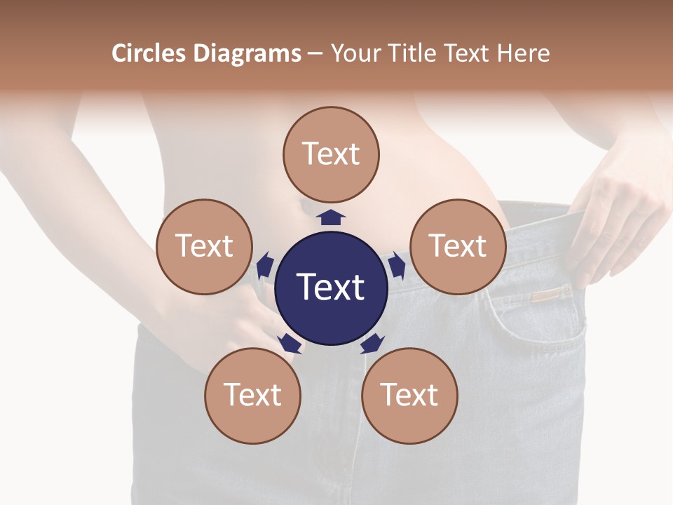 Health Jeans Waistline PowerPoint Template