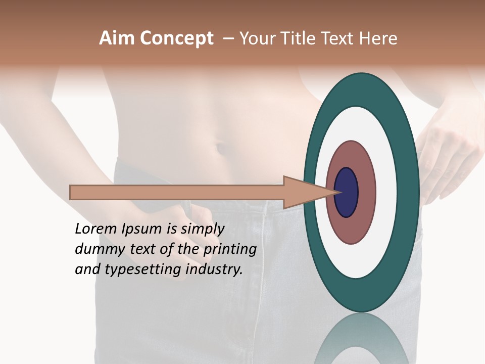 Health Jeans Waistline PowerPoint Template