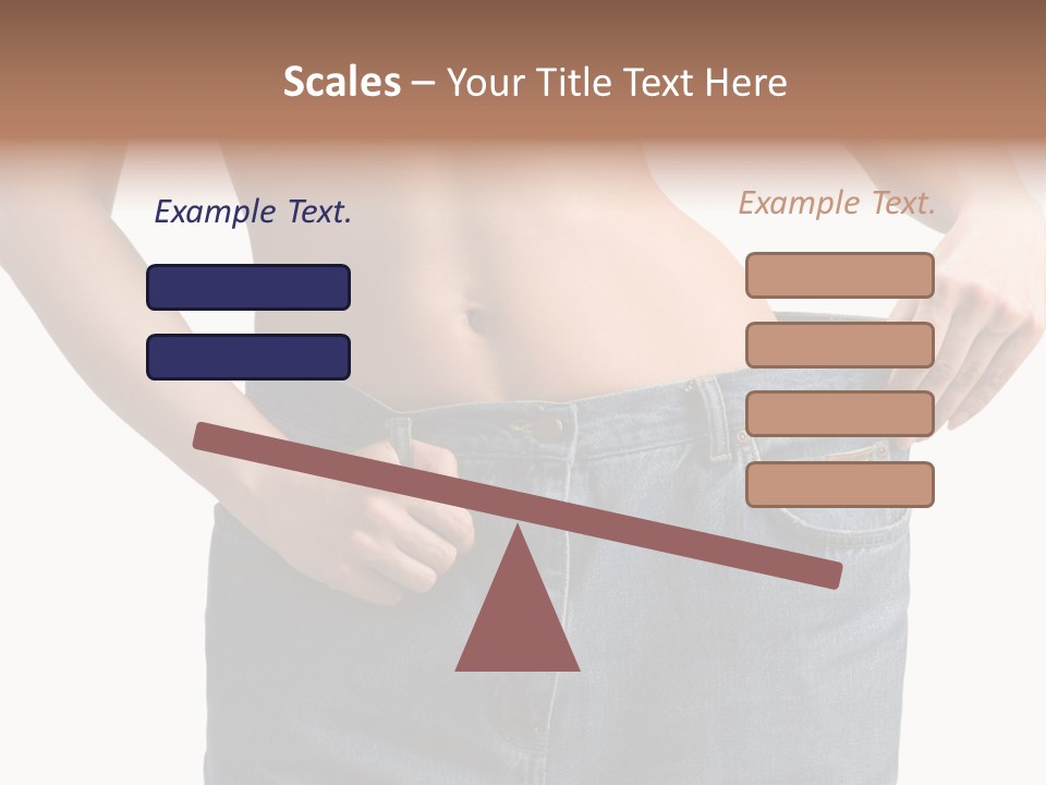 Health Jeans Waistline PowerPoint Template