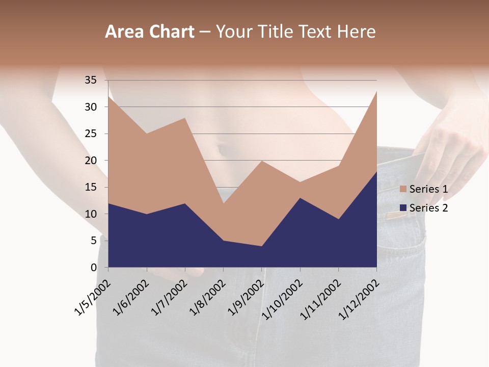 Health Jeans Waistline PowerPoint Template