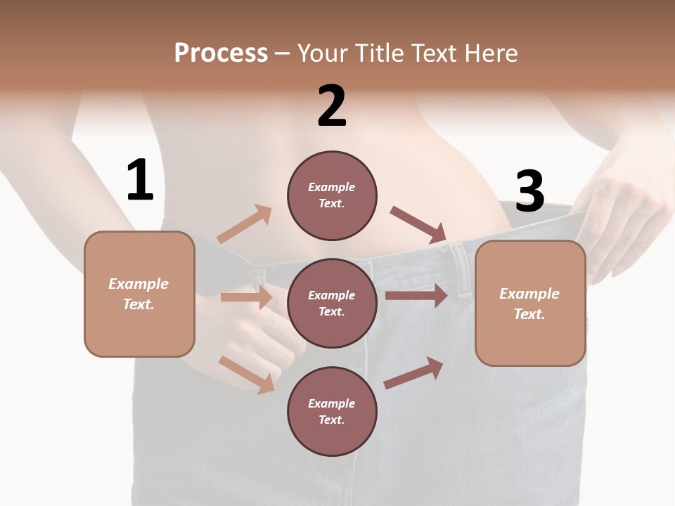 Health Jeans Waistline PowerPoint Template