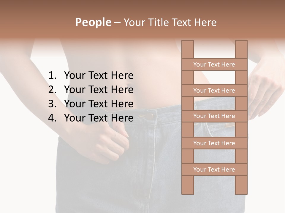 Health Jeans Waistline PowerPoint Template