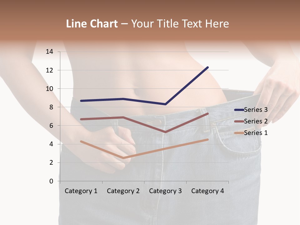 Health Jeans Waistline PowerPoint Template