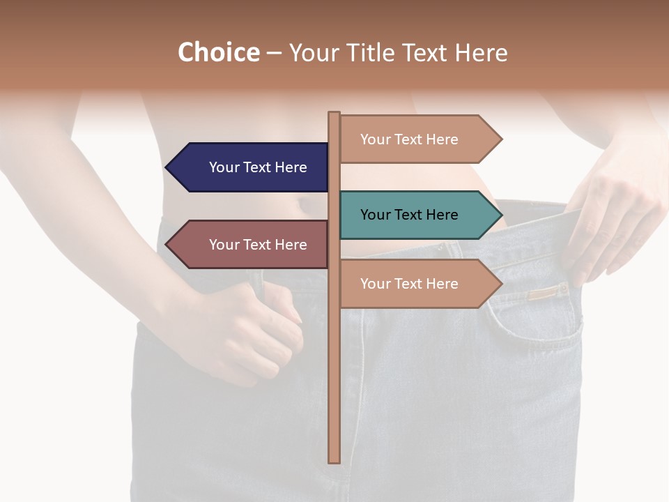 Health Jeans Waistline PowerPoint Template