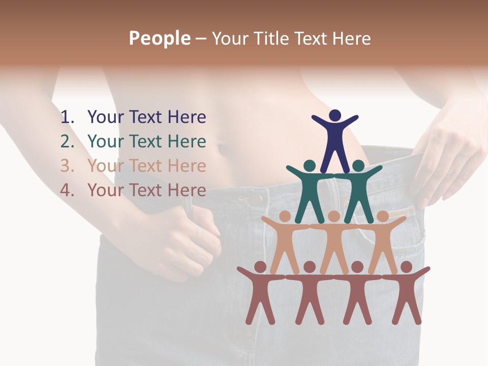 Health Jeans Waistline PowerPoint Template