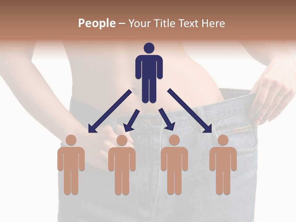 Health Jeans Waistline PowerPoint Template
