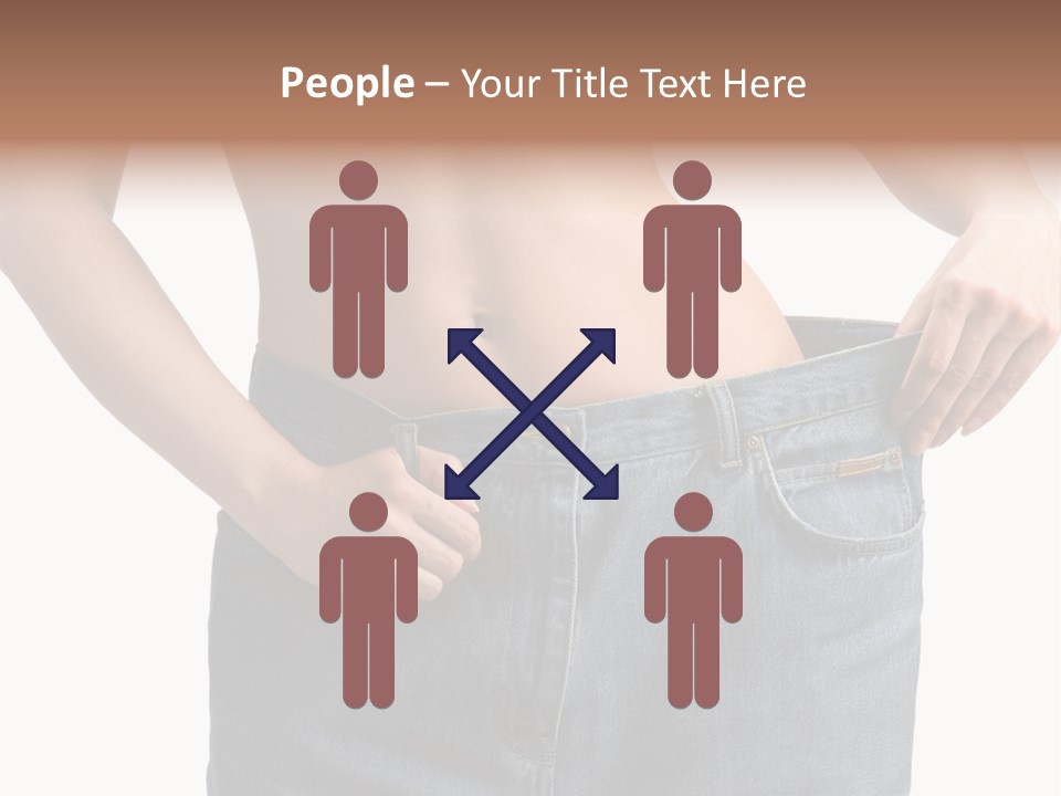Health Jeans Waistline PowerPoint Template