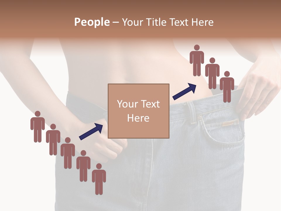 Health Jeans Waistline PowerPoint Template