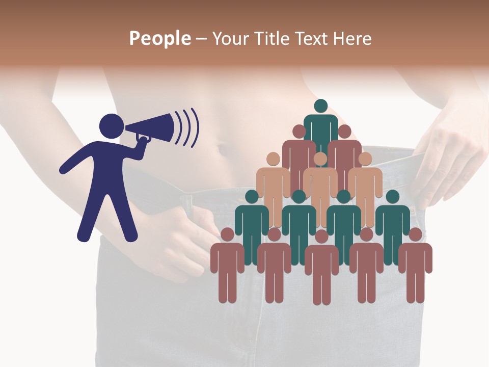 Health Jeans Waistline PowerPoint Template