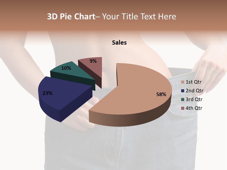 Health Jeans Waistline PowerPoint Template