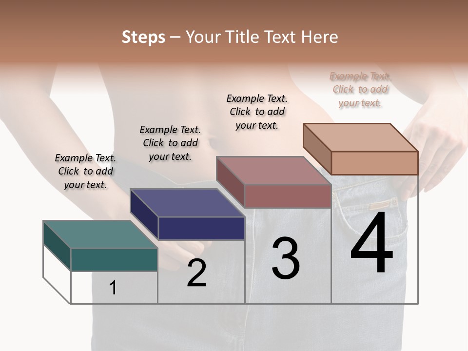 Health Jeans Waistline PowerPoint Template