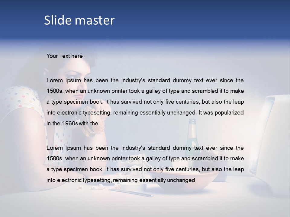 Drink Fat Woman PowerPoint Template