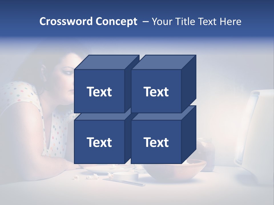 Drink Fat Woman PowerPoint Template