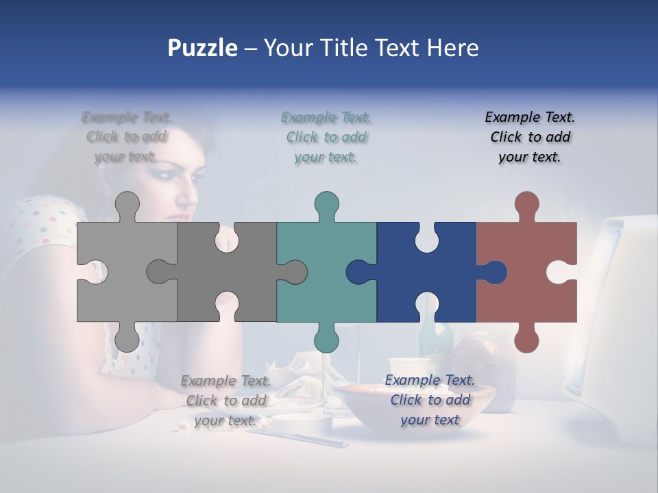 Drink Fat Woman PowerPoint Template