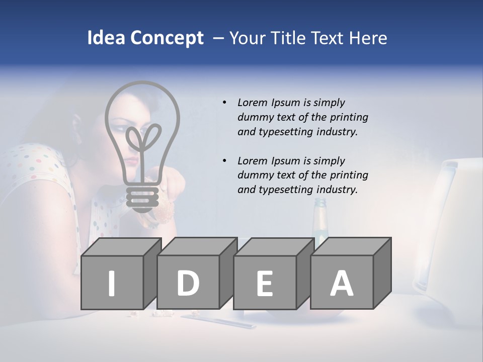 Drink Fat Woman PowerPoint Template