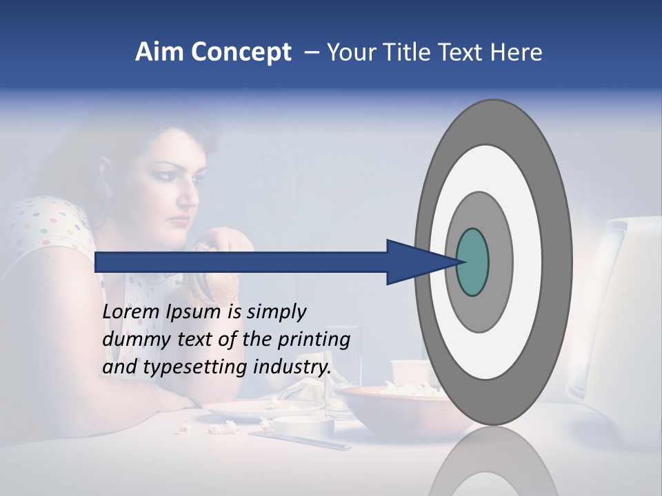 Drink Fat Woman PowerPoint Template