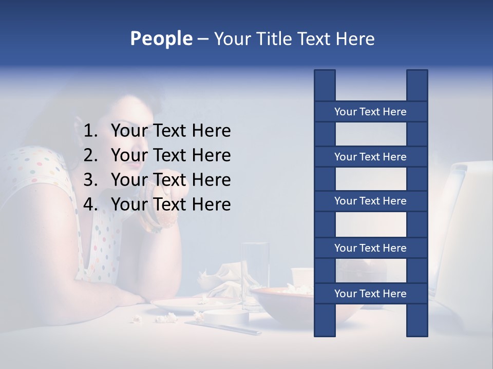 Drink Fat Woman PowerPoint Template